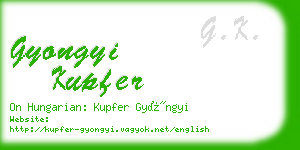 gyongyi kupfer business card